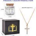 Large Size Read Me When Bible Verses Jar for Emotions and Feelings(108pcs),Christian Gifts For Women,Hope and Prayer Jar with Cross Necklace,Religious Gifts for Mom,Bible Accessories
