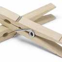 Whitmor Set of 50 Wooden Clothespins, S/50 (Natural)