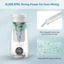 Portable Milk Warmer & Mixer, Cordless Travel Bottle Warmer for Breastmilk, Formula or Water, 10 oz Big Capacity, Big Battery Capacity for Journey, Calienta Biberones Porttil (white-02)