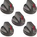 DG64-00473B Upgraded Samsung Stove Knobs Black Stainless Steel,Samsung Gas Stove knobs Oven knobs Replacements Compatible NX58M6850SG, NX58J7750SG, NX58J5600SG, NX58K7850SG (4Pack)