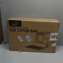 L7 Ultra-Stainless Steel Litter Box with Smart Odor Control System, XXL Extra Large Enclosed Metal Cat Litter Box with Lid for Kitty&Big Cats, High Sided Enclosure with Scoop & Mat, Anti-Leakage-Grey