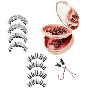 Magnetic Eyelashes without Eyeliner Set Reusable Magnetic Eyelashes No Glue Needed Easy To Use (4 Pairs),6