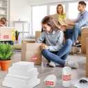 330 pcs Moving Packaging Supplies, 250 Cushioning Foam Pouches and Sheets, 4 Sizes13.7"x13.7", 11.8"x11.8", 11.8"x7.8", 7.8"x7.8") with 80 Fragile Stickers for Moving, Packaging, Storage