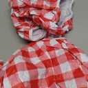 3 Pieces Picnic Table Cover for Kids with Bench Covers Fitted Tablecloth for Outdoors Vinyl Waterproof cloth for Camping Home Goods Indoor Outdoor Patio BBQ(Red, White)