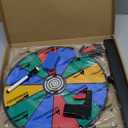 12 Inch 12 Slots Prize Wheel Tabletop Fortune Spin with Dry Erase Marker and Eraser for Engaging Home Parties, Trade Show, Carnival Events (12'' 12slots)