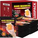 Hand Warmers Disposable - Up to 15 Hours of Heat - 50/100/200 Pack Super Long Lasting Air Activated Warmers, All Natural, Portable for Body, Hands & Toes - Odorless Hot Warmer Heater for Outdoor Sport