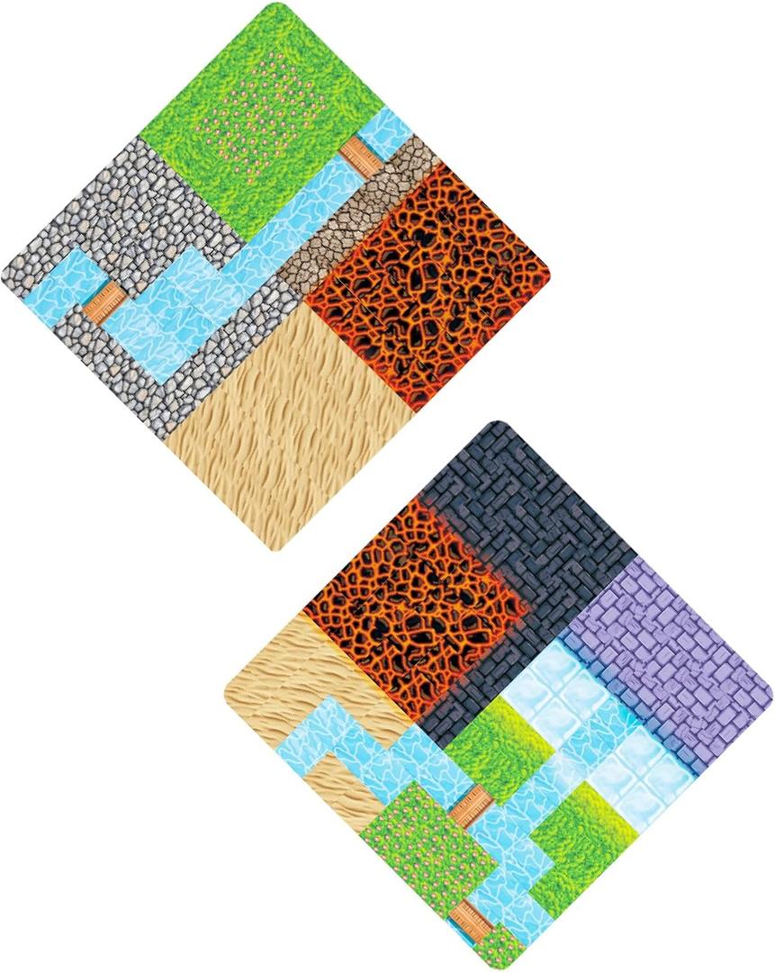 SZKLOL Magnetic Blocks Base Plate  Magnet Building Blocks Metal Plate with Double Sided Color Patterns (1818cm Metal Base Plate (2pcs))