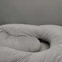 Momcozy Pregnancy Pillows for Sleeping, U Shaped Full Body Maternity Pillow with Removable Cover - Support for Back, Legs, Belly, HIPS for Pregnant Women, 57 Inch Pregnancy Pillow for Women, Grey