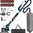 Drywall Sander (Dark Blue)
880W Motor, 1000-2100 RPM, Up to 99% Dust Collection, 4.4-5.5 ft Telescopic Pole, Foldable Design, 360° Head, LED Light
