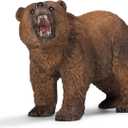 Schleich Wild Life Realistic Grizzly Bear Figurine - Hand-Painted and Detailed Animal Figure for Kids, Perfect Toy for Fun and Imaginative Adventures, Gift for Boys and Girls Ages 3+ , 2.6 inch