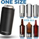 Frost Buddy Universal Can Cooler - Fits All - For Regular 12 & 16 oz or Slim-Size Bottles - Insulated Double-Walled Stainless Steel (Royal)