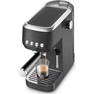 CASABREWS 3700 Essential Espresso Machine 20 Bar, Professional Espresso Coffee Machine with Steam Milk Frother, Coffee Maker Cappuccino Latte Machine with 43.9oz Removable Water Tank, Black