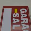 Garage Sale Signs, 17" x 13", 6 Pcs Double Side Garage Sale Sign with Stakes Large Corrugated Yard Signs with Arrow Metal Stakes for Outdoor Estate, Weather-proof