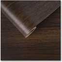 CRE8TIVE 24"x118" Thick Dark Brown Wood Peel and Stick Wallpaper Textured Dark Wood Contact Paper Waterproof Self Adhesive Removable Distressed Wood Grain Vinyl Wrap for Farmhouse Bedroom Countertops