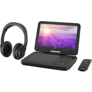 GPX PDB1077B 10in Bt Portable Dvd Player Wl Perp Bt Headphones