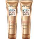 L'Oreal Paris Sulfate Free Shampoo and Conditioner for Dry Hair, Triple Action Hydration for Dry, Brittle or Color Treated Hair, Apricot Oil Infused Hair Care, EverPure, 8.5 Fl Oz, Set of 2