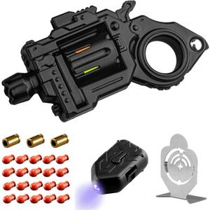 Metal Fidget Toy Gun: Fidget Spinner Cool Fidget Toy for Men Stress Relief Spinner Ring for Finger Concentration Office Study Travel Gift for Man(Black)