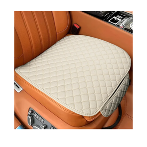 Car Seat Covers Front Seats, Luxury Leather Waterproof Non-Slip Seat Protector Universal Fit for Most Cars SUVs Trucks Pick-ups, White and Black Car Accessories Interior(Front White)