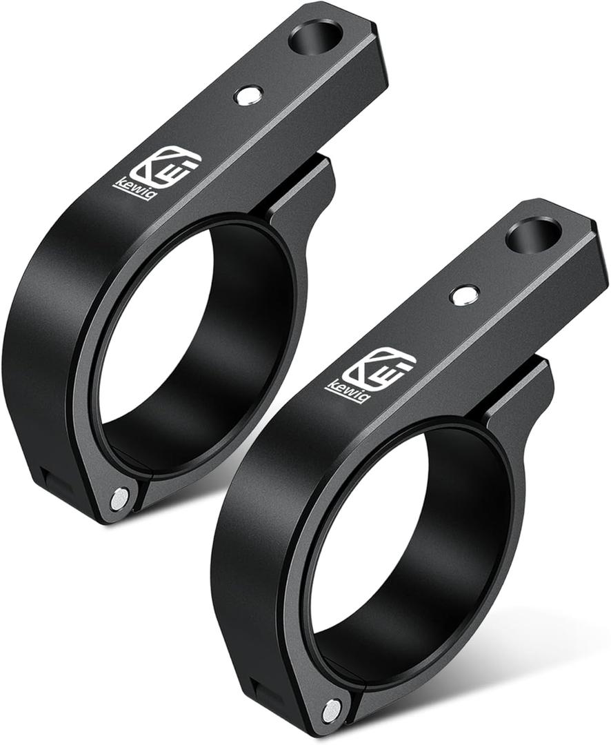 2 PCS UTV Light Bar Mounts, Solid Aluminium Alloy LED Light Mounting Brackets for ATV UTV Truck, Off-Road Roll Bar Clamps Fit for 1.5" / 1.75" / 1.85" / 2" / 2.1" Roll Cage Roof Rack Bumper