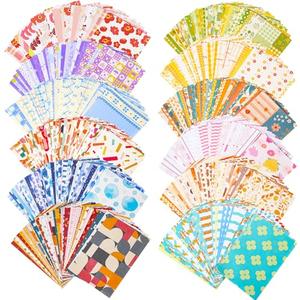 Vintage Scrapbook Paper Set Aesthetic Paper Supplies Diy Decorative Supplies for Writing Drawing Embellishment Scrapbooking Travel Journal 3.35x2.17 Inch