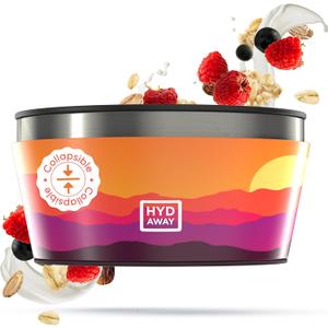 HYDAWAY 1-Quart Collapsible Insulated Bowl with Lid - BPA-Free, Leak-Resistant, Space-Saving Camp Bowl - Ideal for Hiking, Travel & Outdoor Meals (32oz, Mojave)