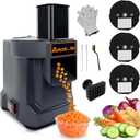 Anatole Electric Vegetable Dicer Commercial Food Processor Heavy Duty Veggie Fruits Chopper with 3 Stainless Steel Blades for Carrot Potato Onion 100W 110V