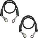 SIE, Pack of 2, Bungee Trailer Tie for Horse Haulage with Panic Snap and Bull Snap (Black)