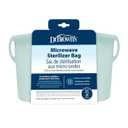 Dr. Brown's Microwave Steam Sterilizer Bag for Baby Bottles, Breast Pump Parts & Other Toddler Accessories, 100% Silicone, Reusable Sterilizing Bag