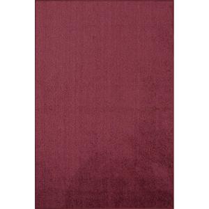 Home Queen Solid Color Custom Size Runner Area Rug Cranberry, 2' x 4', Stain Resistant, Living Room, Pet-Friendly and Stylish, Machine-Made, Polyester Material