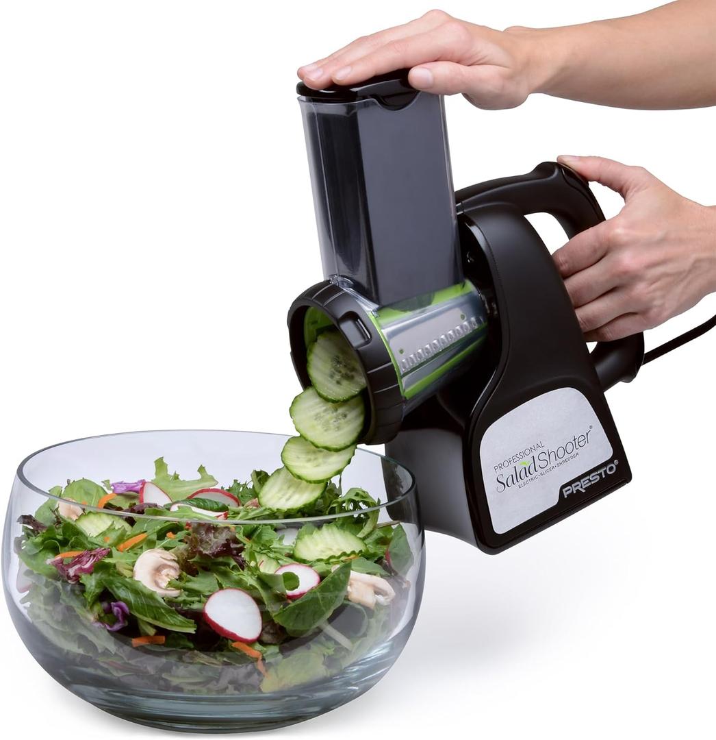 Presto 02970 Professional SaladShooter Electric Slicer/Shredder, Black