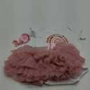 ODASDO Baby Girl Boho Rainbow 1st 2nd Birthday Cake Smash Outfit Romper Tutu Skirt Headband 3pcs Set Photo Props (2T, Dusty Pink - Two)