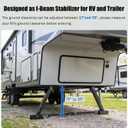RV I-Beam Mount Stabilizer, 17"-35" Adjustable Anti-Sway Trailer Jack