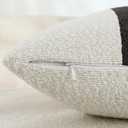 Graphite Grey Luxury Decorative Throw Pillow Covers Patchwork Textured Boucle Square Couch Pillowcase for Home Living Room Decor Cushion Cases, 1 Pack, 24 x 24 Inches