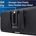 DeBin Cell Phone Belt Case Compatible with Samsung Galaxy Ultra Models (S25 S24 S23 S22 S21), A54/A53/A25/A15, Premium Leather, Magnetic Flap Holster & ID Card Pouch Holder, Black