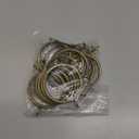 Curtain Rings with Eyelets, 48 Pack Metal Drapery Rings for Pinch Pleat Curtains Panels, Drape Rings Fits Up to 1.2 in Curtains Rod, 1.5 Inch I D Antique Bronze