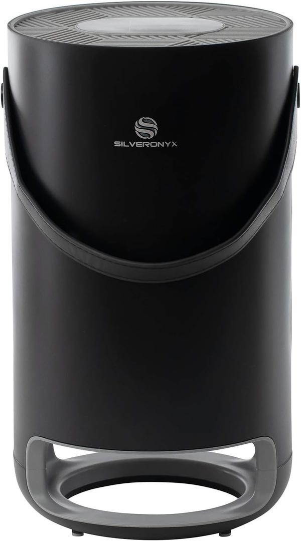 HEPA Air Purifier for Home Allergies Pets Hair in Bedroom, True HEPA Filter 3-in-1 Cleaner, Removes Pet Dander, Odor, Dust, in Living Room, Office, Desktop, Portable, Sleep Mode, 3-Speed, Black