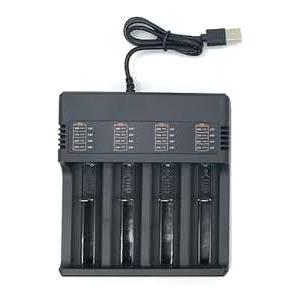 1PCS Smart 18650 Charger Lithium Battery Charger Universal USB Charger Smart Charger 4 Slots for Rechargeable Battery