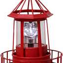 Solar Lighthouse Lamp, 360 Degree Rotating Lighthouse Light, Waterproof LED Solar Garden Landscape Lights for Lawn Patio Pond Yard Outdoor Decor