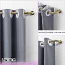 Antique Bronze Disc Curtain Rods, 28-48 Inches Window Curtain Rod,Adjustable Room Darkening Drapery Rod with Aluminum Finials and Brackets,Wrap Around Design