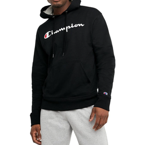 Champion Men's Powerblend Fleece Hoodie Sweatshirt with Script Logo (Regular and Big & Tall), 2 XL