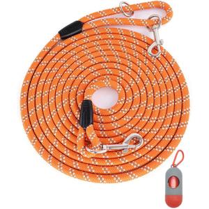 Long Dog Leash for Dog Training 50FT, Reflective Threads Rope Dog Leash, Heavy Duty Dog Lead for Large Medium Small Dogs Walking Playing, Camping, or Yard