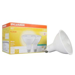 Sylvania LED PAR38 Light Bulb, 90W = 13W, 10 Year, Non-Dimmable, 1050 Lumens, Wet Rated, Energy Star, 3000K, White - 2 Pack (79276)