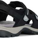 UBFEN Womens Hiking Walking Sandals - Arch Support Open Toe Adjustable Strap Sandals Comfortable Sport Outdoor Shoes (8, Black)