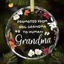 Gossby New Grandma Ornament - Promoted from Dog Grandma - New Grandmother Gift - Baby Annoucement Gift for 1st Time Grandmother - Car Hanging Decoration - Bottle Decor