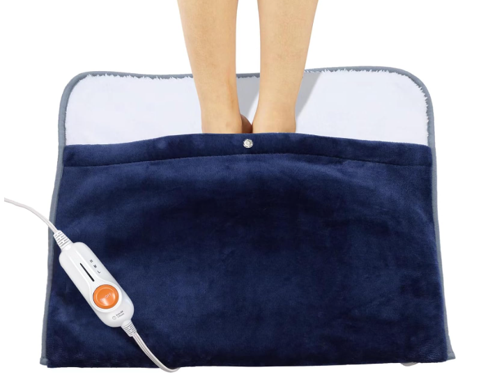 Gintao Electric Heated Foot Warmers for Men and Women,Foot Heating Pad Electric with Fast Heating Technology,Heating Pad Feet Warmer Auto Shut Off with 3 Temperature Setting,22×20 inches,Blue