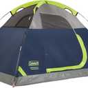 Coleman Sundome Camping Tent with Rainfly, 2 Person Tent Sets Up in 10 Mins, Weatherproof Shelter for Camping, Festivals, Backyard, Sleepovers, & More, Navy Blue
