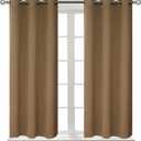 BGment Blackout Curtains for Living Room - Grommet Thermal Insulated Room Darkening Curtains for Bedroom, 2 Panels of 38 x 45 Inch, Taupe