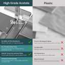 SHE'S FREE STYLE JUST FOR YOU [Chanel-style] Hair Barrette for Women, Acetate Resin Barette, Classic Black & White, French Hair Accessory for Thin Hair, Anti-Slip for Half-Hair (Small,3.1 inch,1 Pcs)