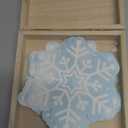 RattanView 50 Pcs Double Side Fall Baby Prediction And Advice Game Cards with Wooden Keepsake Box Floral Pumpkin Thanksgiving Day Game Cards(Blue Snowflake)
