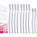 SINAHET Dermaplaning Tool (12 Count), Professional Face Razors for Women, Facial and Eyebrow Hair Removal, Gentle Skin Exfoliation Blade
